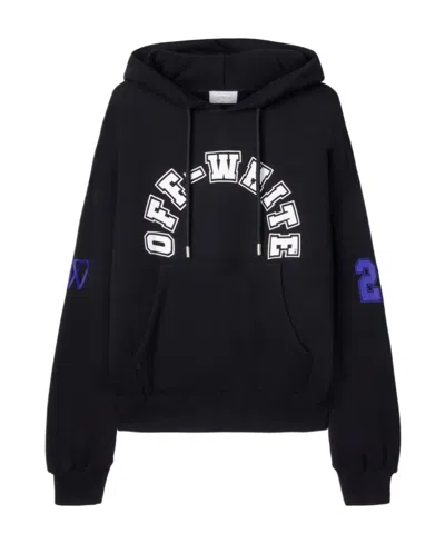 OFF-WHITE OFF-WHITE LOGO PRINTED DRAWSTRING HOODIE