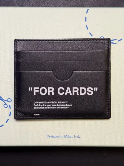 Pre-owned Off-white “for Cards” Card Holder Black