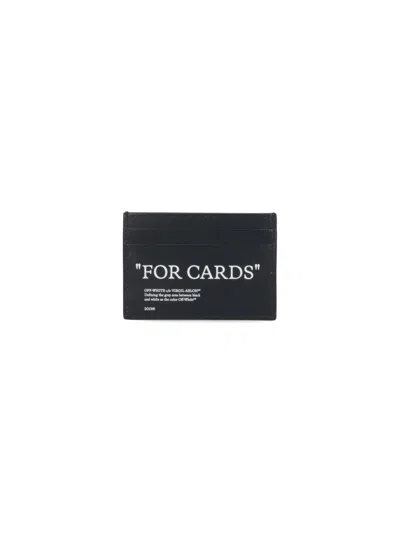 Off-white For Cards Logo Card Holder In Black