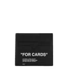 Off-white Slogan-print Cardholder In Black