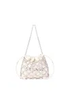 Off-white For Dinner Crystal Pouch Bag In Neutral