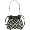 Off-white Crystal-skull Leather Tote Bag In Black
