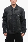 Off-white For Ever Denim Skate Jacket With Decorative Zips