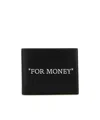 Off-white Off White™ Black Leather Bi Fold Wallet With Logo In Black
