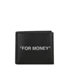 Off-white 'for Money' Bi-fold Wallet In Black