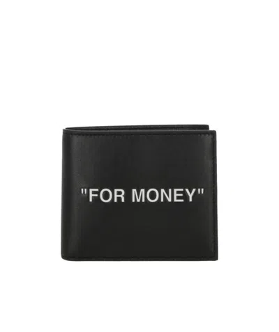 Off-white 'for Money' Bi-fold Wallet In Black