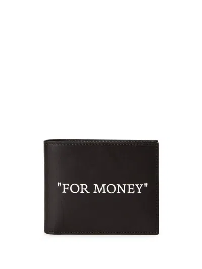 Off-white For Money Bi-fold Wallet In Black/white