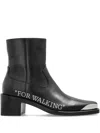 Off-white For Walking Ankle Boots In Black