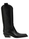 Off-white For Walking Leather Western Boots With Embroideries