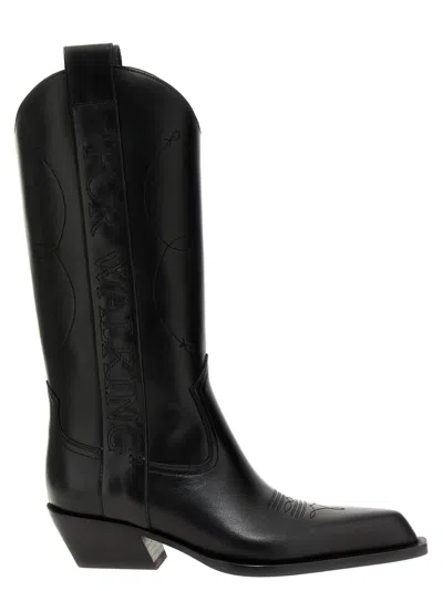 Off-white 'for Walking' Boots In Black