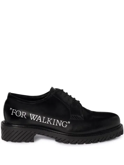 Off-white Off White Flat Shoes In Black-wh