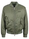 Off-white Padded Nylon Bomber Jacket In Green