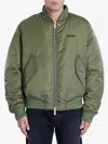 Off-white Four Leaf Clove Bomber Style Jacket In Green