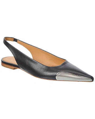 Off-white ™ Frame Leather Slingback Flat In Black