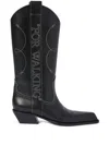 Off-white Black Frame Texan Tall Boots In Black