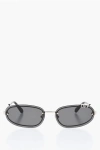 Off-white Frameless Miami Sunglasses With Logoed Detail In Black