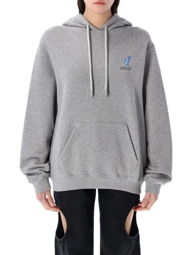 Off-white Fresco Harrow Regular Hoodie In Grey Melance