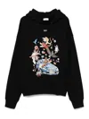 Off-white Graphic Print Hooded Sweater With Pouch Pocket