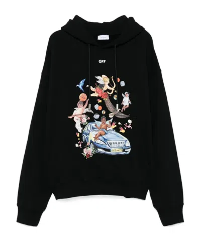 Off-white Fresco Car Skate Hoodie In Black