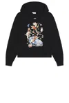 Off-white Graphic Print Hooded Sweater With Pouch Pocket In Black & White