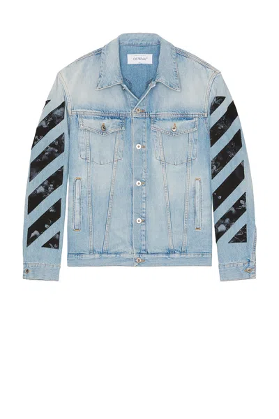 OFF-WHITE FRESCO DIAG ARR DEN SKATE JACKET