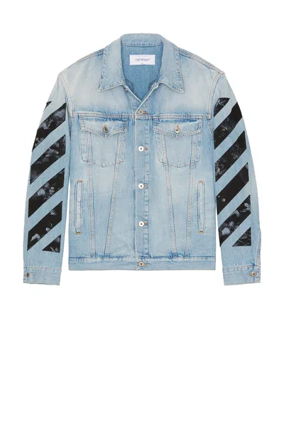 OFF-WHITE FRESCO DIAGONAL ARROW DENIM JACKET