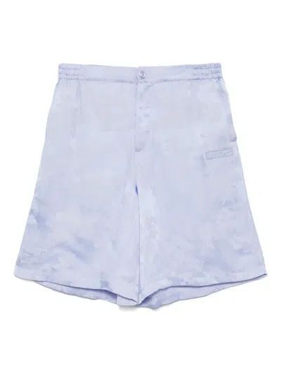 Off-white Fresco Jacquard Bowling Shorts In Purple