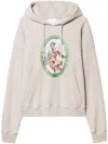 Off-white Fresco-oval Skate Hoodie In Grey