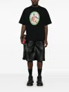 Off-white Off White 'fresco Skate' Black Cotton T Shirt