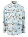 Off-white Fresco-print Denim Shirt In Multicolor