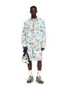 Off-white Fresco-print Denim Shirt In Blue