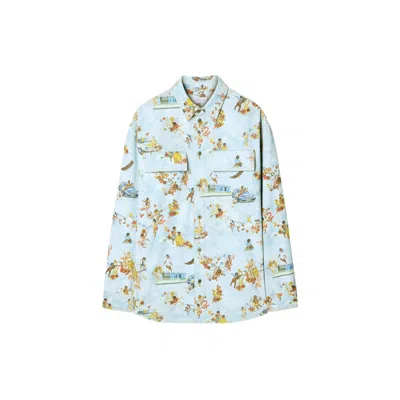 OFF-WHITE FRESCO-PRINT DENIM SHIRT