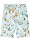Off-white Fresco-print Shorts In 蓝色