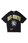 Off-white Fresco Star Oversize Graphic T-shirt In Black - Light Y