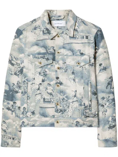 Off-white Fresco Tapestry Jacket In Blue