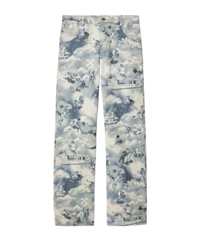 Off-white Fresco Tapestry Jeans In Gray