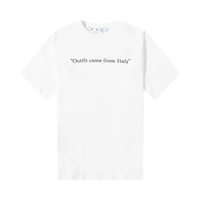 Pre-owned Off-white From Italy Skate Tee 'white/black'