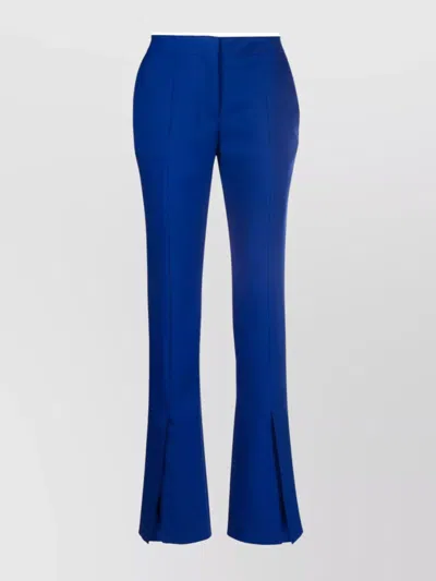 Off-white Slit Tailored Trousers In Blue