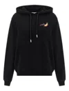 Off-white Arrow Graphic Hoodie Featuring Drawstring In Black