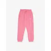 Off-white Fuchsia - White Logo-print Relaxed-fit Cotton Jogging 4-12 In Pink