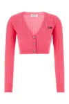 Off-white Off White Fuchsia Wool Blend Cardigan