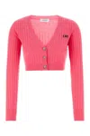 Off-white Fuchsia Wool Blend Cardigan
