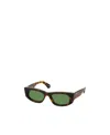 Off-white Full-frame Flat Mirror In Green