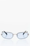 Off-white Full Frame Miami Sunglasses With Logoed Detail In Blue