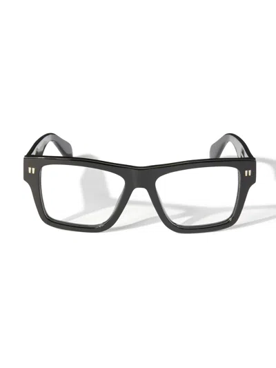 Off-white Full Frame Plain Mirror In Black