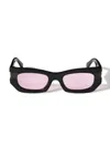 Off-white Belleville Acetate Rectangle Sunglasses In Black