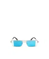 Off-white Rectangular Sunglasses In Blue