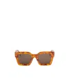 Off-white Full Frame Sunglasses In Brown
