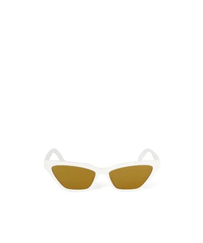 Off-white Full Frame Sunglasses In Brown