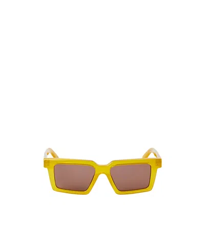 Off-white Full Frame Sunglasses In Brown